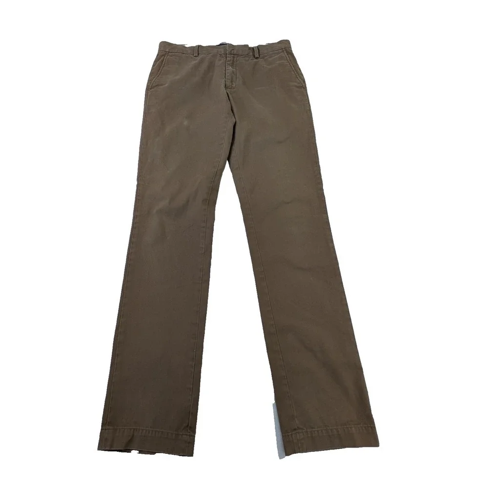 Banana Republic Fulton Chino Pants Mens 34x36 Khaki Straight Slim Office‎ Casual